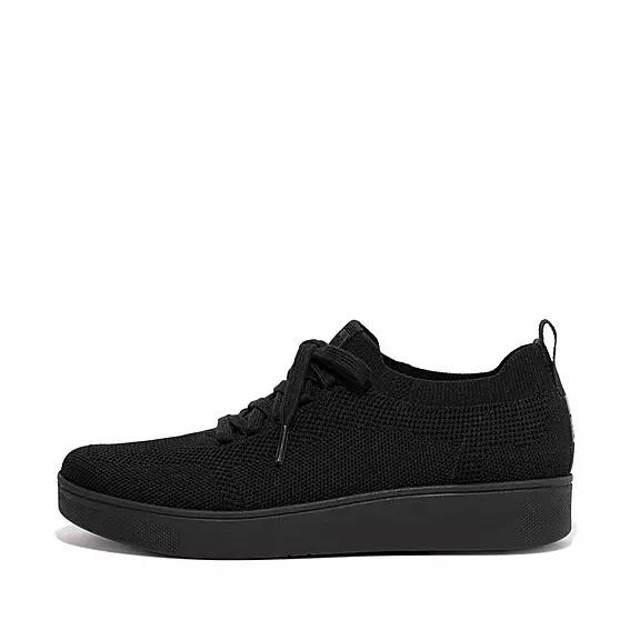 FitFlop Women's RALLY Water-Resistant Knit Sneakers - Black (QOAZL-9152)